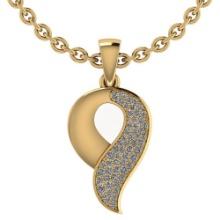 Certified .75 CTW Round Diamond 14K Yellow Gold Pendant