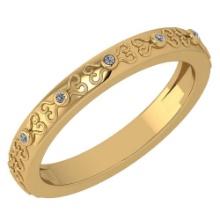 .03 Ctw Diamond 14k Yellow Gold Halo Band