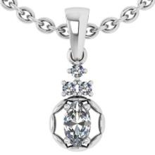 0.25 Ctw Diamond 14k White Gold Necklaces