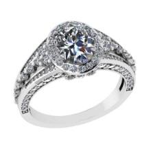 2.24 Ctw SI2/I1 Diamond 14K White Gold Engagement Ring