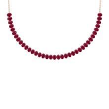 48.75 Ctw Ruby 14K Rose Gold Necklace