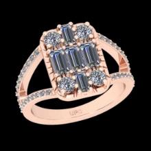 1.25 Ctw SI2/I1 Diamond 14K Rose Gold Engagement Ring