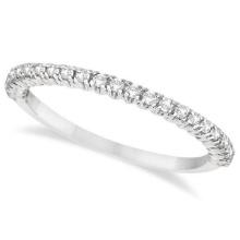 Half-Eternity Pave-Set Diamond Stacking Ring platinum 0.25ctw