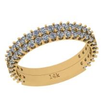 0.98 Ctw Si2/i1 Diamond 14K Yellow Gold Groom Wedding Band Ring