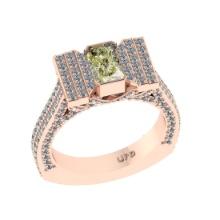 2.31 ctw GIA Certified Fancy Brown Yellow and white Diamond 14K Rose Gold Engagement Ring