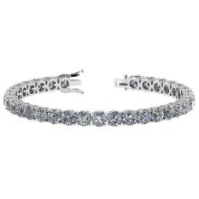 14.85 Ctw SI2/I1 Diamond Ladies Fashion 18K White Gold Tennis Bracelet