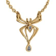 Certified 0.28 Ctw Diamond VS/SI1 Spider Necklace 14K Yellow Gold