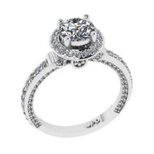 2.27 Ctw SI2/I1 Diamond 14K White Gold Engagement Ring