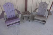 Patio chairs with side table