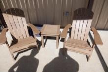 Patio chairs with side table