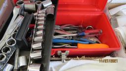 Assorted Tools and small hand tool box