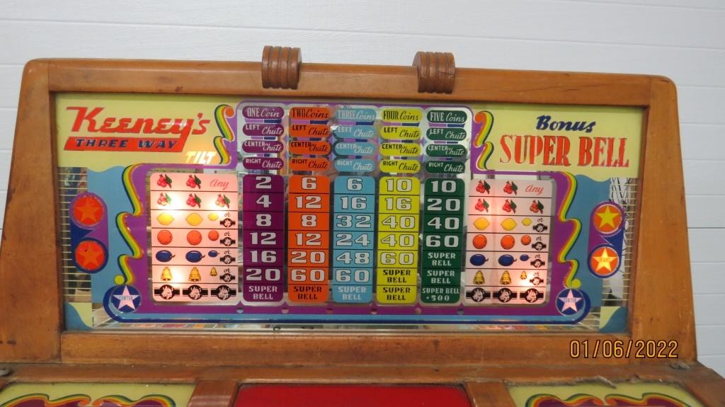 Vintage Keeney's Three Way Tilt Slot Machine