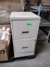 beige 2 drawer metal filing cabinet
