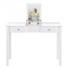 COSTWAY vanity dressing table with a flip top mirror and two drawers