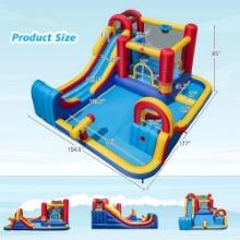Costway Inflatable Water Slide Giant Kids Water Park with Double Slide
