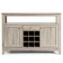 Costway Server Buffet Sideboard with Wine Rack and Open Shelf - Gray