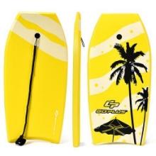 Costway 41" Lightweight Super Surfing Bodyboard w/ Leash