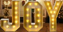 VIHOSE Lighted Christmas Joy Sign LED Giant