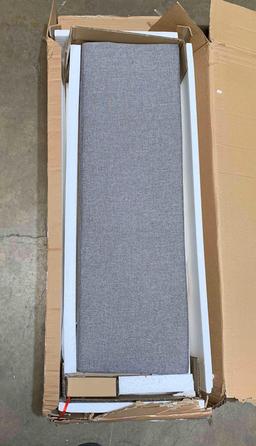 Haotian FSR23-W, White Storage Bench with 3 Drawers & Padded Seat Cushion, Hallway Bench, Shoe