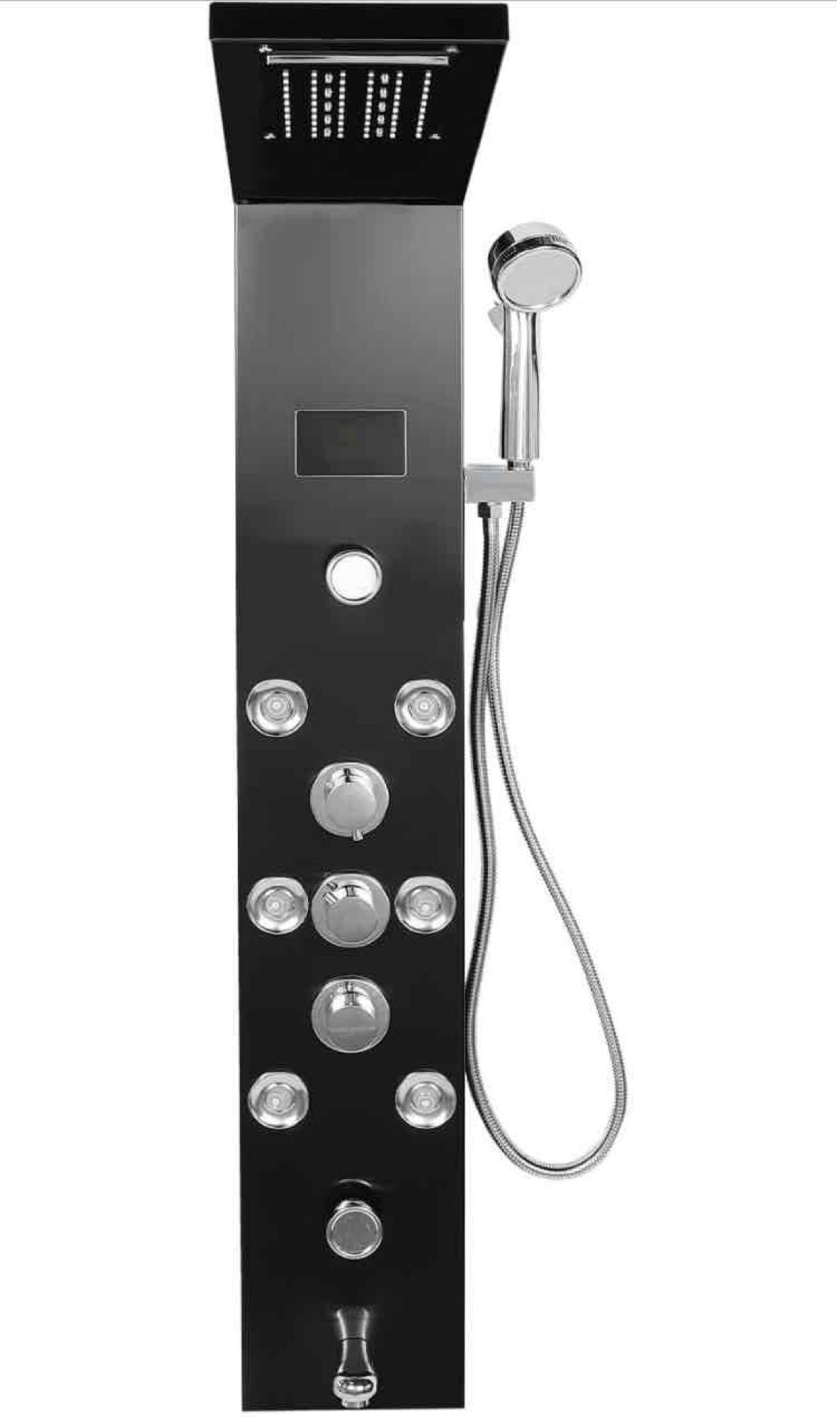 LED Shower Panels Tower System MultiFunction Shower Panel 6 Function Shower Tower Stainless Steel