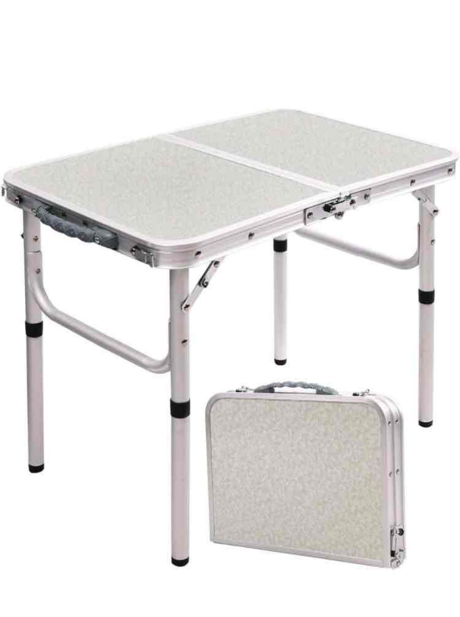 RedSwing Small Folding Table Portable 2 Feet, Small Foldable Table Adjustable Height, Lightweight