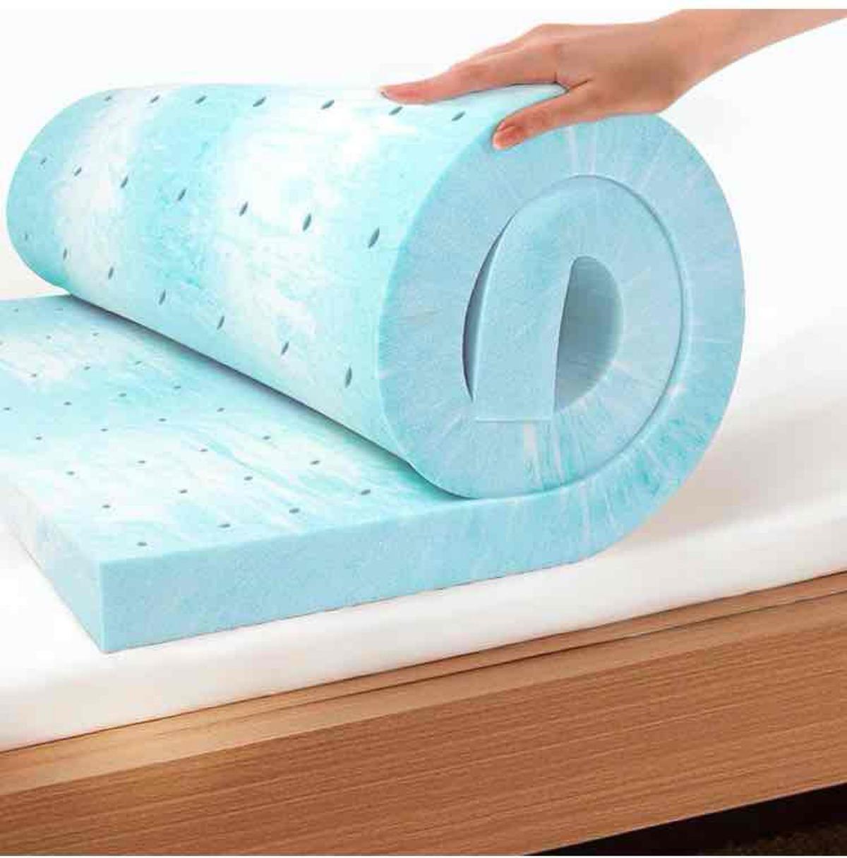 EGO Topper 2 Inch Twin Memory Foam Mattress Topper, Cooling Gel Foam Mattress Topper for Pressure