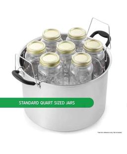 Water Bath Canner with Glass Lid, Induction Capable, 21.5Qt, Stainless Steel