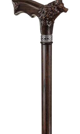 Asterom Walking Cane - Handmade Wolf Cane - Walking Cane for Men - Wooden, Carved, Unique, Cool,