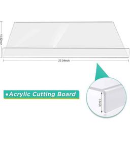 Acrylic Cutting Boards with Counter Lip Non Slip 22x16 Inch Clear Cutting Boards for Kitchen Protect