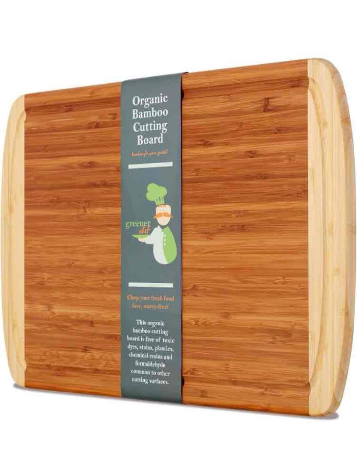 GREENER CHEF 18 Inch Extra Large Bamboo Cutting Board with Lifetime Replacements - Wood XL Cutting