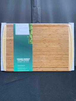 GREENER CHEF 18 Inch Extra Large Bamboo Cutting Board with Lifetime Replacements - Wood XL Cutting