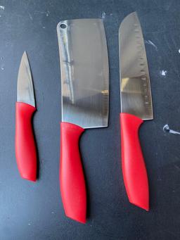 Cook's Knifes (3 Pack - Red)