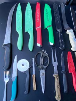 Lot Of Knifes & Cook Accessories