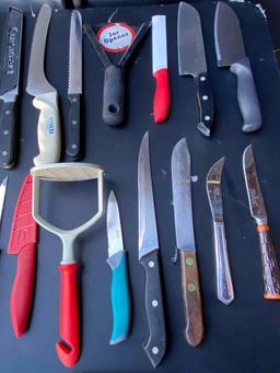 Lot Of Knifes & Cook Accessories