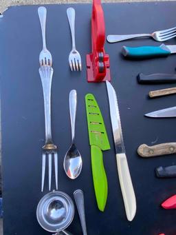 Lot Of Knifes & Cook Accessories