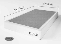 Twin Box Spring 5 Inch High Profile Strong Metal Frame