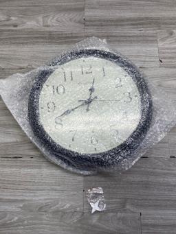 16 Inch Large Outdoor Clock Waterproof with Thermometer