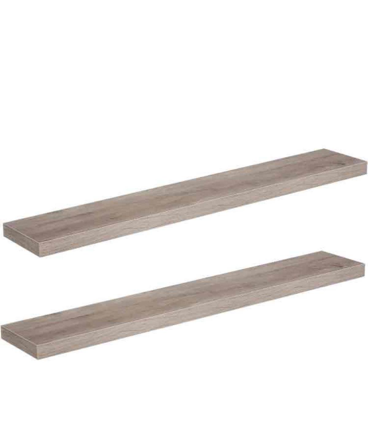Floating Shelves, Wall Shelf Set of 2, 47.2 Inch Hanging Shelves with Invisible Brackets, for