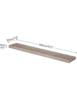 Floating Shelves, Wall Shelf Set of 2, 47.2 Inch Hanging Shelves with Invisible Brackets, for