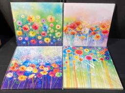 Colorful Floral Canvas Wall Art