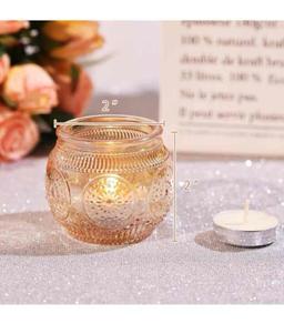 LAMORGIFT 12 Pcs Gold Tealight Candle Holder- Gold Votive Candle Holders for Wedding Table Decor,