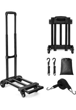 KEDSUM Folding Hand Truck, 290 lbs Heavy Duty Dolly Cart for Moving, Solid Construction Utility Cart