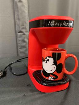 Disney Mickey Mouse 1-Cup Coffee Maker with 12 Oz Mug by Select Brands - Mickey Mouse Kitchen