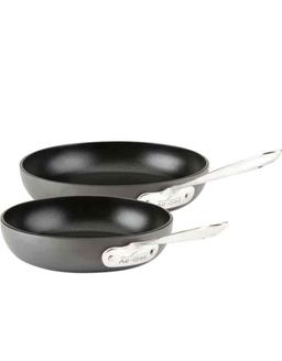 All-Clad HA1 Hard Anodized Nonstick Fry Pan Set 2 Piece, 8, 10 Inch Induction Oven Broiler Safe