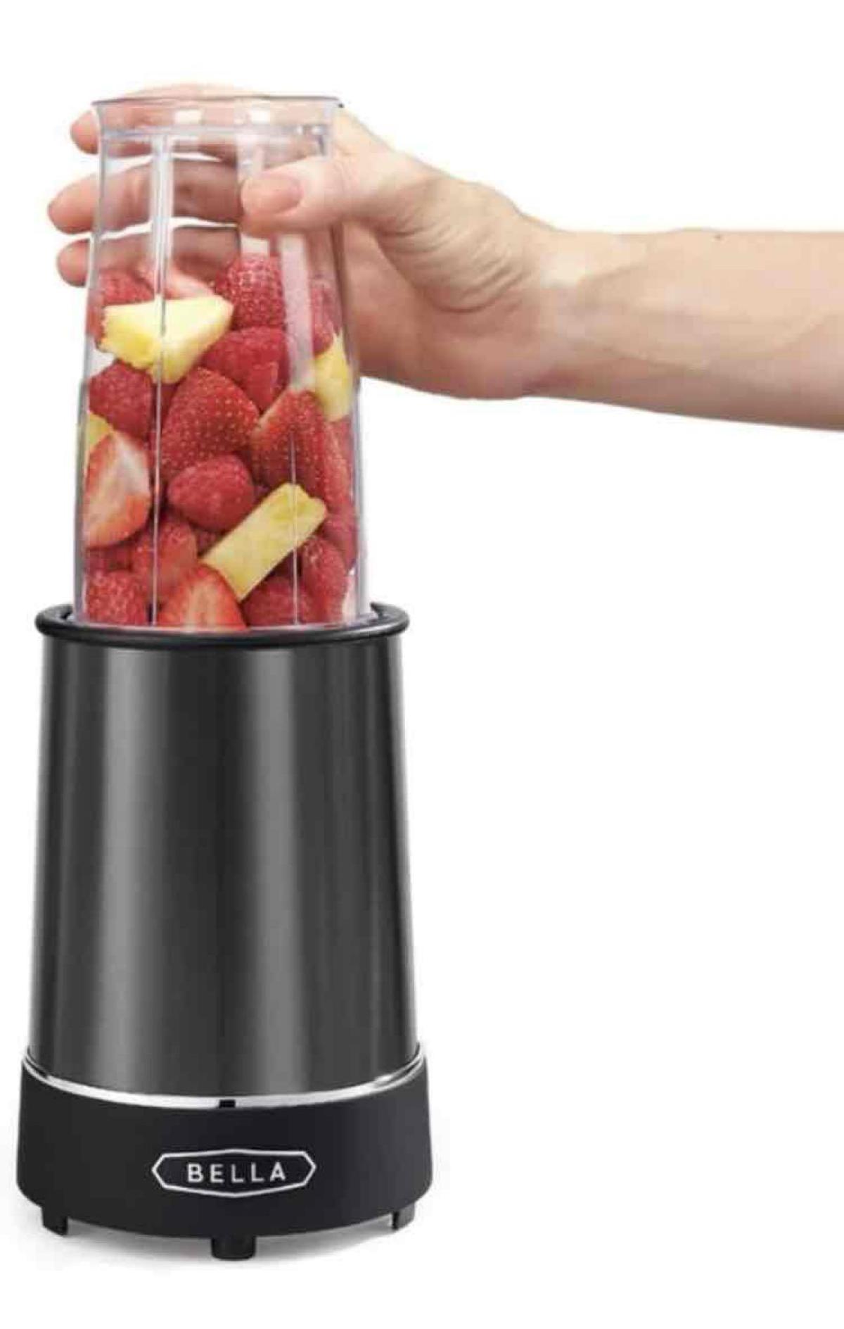 Bella - 14-oz. Rocket Blender - Black Stainless Steel