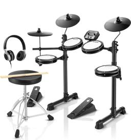 Donner DED-80 Electronic Drum Set with 4 Quiet Mesh Pads