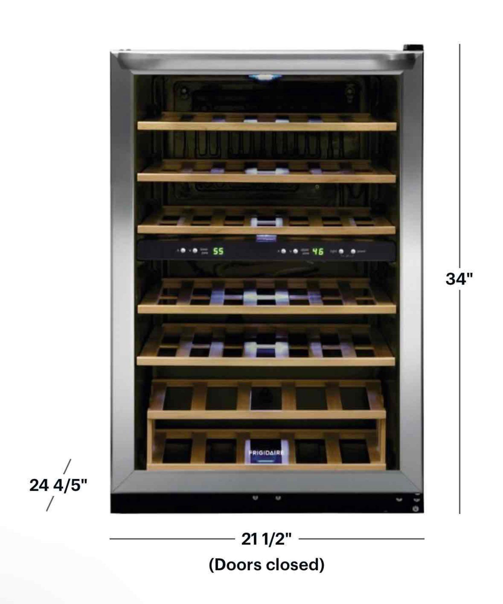 Frigidaire - 45 Bottle Two-Zone Wine Cooler