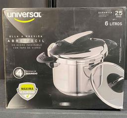 Universal STAINLESS STEEL E A S USE PRESSURE COOKER WITH GLASS LID