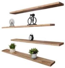 48 Inch Rustic Floating Shelves for Wall Decor Farmhouse Wood