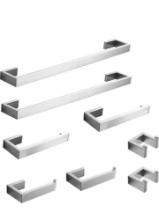 Fapully 8 Piece Bathroom Accessories Set Stainless Steel,Bathroom Hardware Set Brushed Nickel Wall